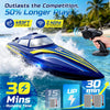 Jouet Bateau Télécommandé Rapide pour Enfants et Adultes, Vitesse supérieure à 20+ mph, avec 2 Batteries de 1200 mAh, Bateau étanche Auto-redressable pour Lacs et piscines