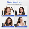 Airstyler 5 en 1 Brosse Soufflante Air Styler set Hair Styler Airbrush Fer a Boucler Brosse Soufflante Brosse Lissante Pour Cheveux, Kit de coiffure