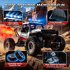 Voiture télécommandée 1:14 pour Enfants, Monster Truck Tout-Terrain 4x4 avec brumisateur, carrosserie en métal, lumières LED, fréquence 2,4 GHz