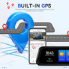 DashCam 4K Wifi Miroir avec GPS & 9.66" Écran Tactile, Dashcam Voiture 4K Avant+1080P Arriere, Dashcam Rétroviseur Caméra pour Voiture avec Capteur G, APP, Carte 64 Go, ADAS, Vision Nocturne