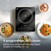 Philips Plaque à induction Série 3000 - Plaque électrique portable, 8 niveaux de chauffe, 4 programmes de cuisson, puissance élevée de 2000W, avec arrêt automatique, Écran tactile (HD5830/90)