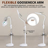 Lampe Esthetique Professionnel, 2500 Lumens, col de Cygne Flexible, Intensité Réglable en Continu, Lampadaire Loupe LED