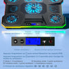 Support Refroidisseur pour Ordinateur Portable avec 9 Ventilateurs Silencieux Compatible 14-19 Pouces, 6 Vitesses Réglables, 10 Modes D'éclairage RVB, 2 Ports USB Et Support pour Téléphone
