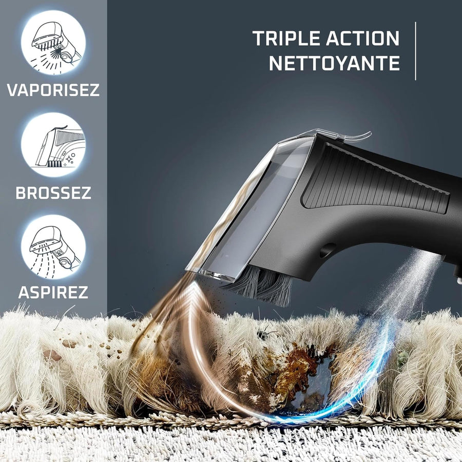 Rowenta - Shampouineuse Clean It Hot & Cold - 1150 w | Nettoyeur tapis et canapé puissant - Technologie PowerHeat 60°C - Élimine taches tenaces - Accessoires animaux inclus