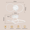 Plafonnier Chambre Plafond 24W Luminaire Cuisine Moderne Blanc intensité variable design circulaire plafonniers salon avec télécommande