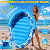 Matelas Gonflable Piscine Adultes, 160 x 100 cm Bouée Gonflable Piscine avec Dossier, Matelas Piscine Gonflable avec Porte-Boisson et Porte-Téléphone, Piscine de Bronzage pour Plage et Jardin