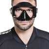 CRESSI Depuis 1946 - Masque SF1 - Set Masque Carré sans Monture avec Verre Trempé pour la Plongée en Apnée et Le Snorkeling, Taille Unique Unisex