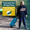 Porte-Eau Douce avec Chariot 40L – Réservoir d'eau Peu encombrant pour caravanes et Camping-Cars sans BPA – Compatible avec Flexipipes
