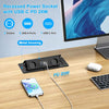 Prise Encastrable Plan de Travail, USB-C PD 20W, 2 Prises, Noir Multiprise Encastrable 2 prises, USB-C PD 20W, 2 USB-A 18W, boîtier métal, pour bureau, table de réunion et plan de travail