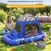 Matelas gonflable pour enfants, motif tente de voiture de course, à partir de 3 ans, BLEU