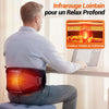 Ceinture Chauffante Lombaire Vibration 3 Niveaux Chaleur 170cm Vibrations Réglables. Utilisation Simple, Confortable pour le Dos