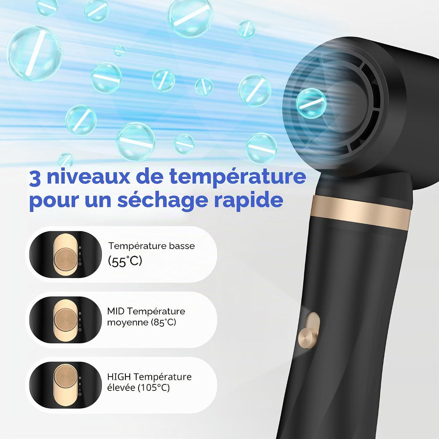 Airstyler 5 en 1 Brosse Soufflante Air Styler set Hair Styler Airbrush Fer a Boucler Brosse Soufflante Brosse Lissante Pour Cheveux, Kit de coiffure
