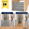 Barrière de Sécurité Enfant – Rétractable/Extensible 0-140 cm, Hauteur 86 cm – pour Enfants et Chiens, Escaliers, Portes et Couloirs – Utilisation Intérieur et Extérieur - Gris