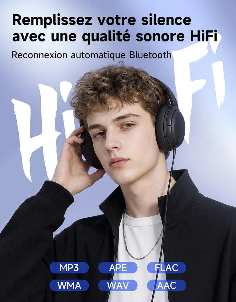 Lecteur MP3 64Go avec Bluetooth 5.3, Haut-Parleur intégré, Bouton Physique lecteur de musique portable, qualité sonore HiFi, fonction d'enregistrement radio FM,Carte mémoire extensible jusqu'à 128 Go