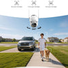 Camera 3K Surveillance WiFi Extérieure Solaire sans Fil, 18x Zoom, Double Objectif, Enregistrement Vidéo Continu, 360°PTZ, Suivi Automatique, Détection 30m, Vision Nocturne, IP65, 2.4GHz