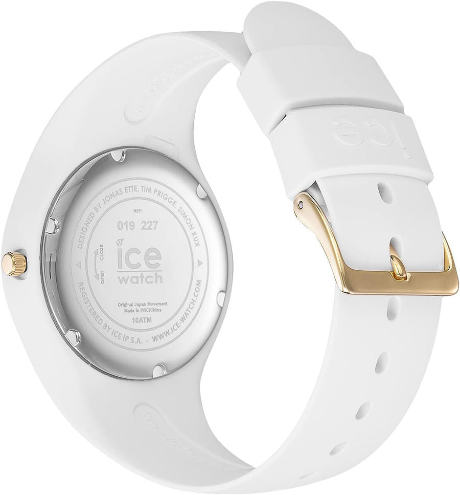 Ice-Watch - ICE blue White porcelain - Montre blanche pour femme avec bracelet en silicone