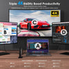 Docking Station DisplayLink Triple 4K60Hz HDMI,2DP pour ordinateur portable avec, pour M1~M5 Mac/Windows,Compatible avec MacBook Neo(Pas de chargement d'ordinateur portable)