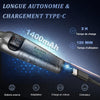 Tondeuse à Cheveux Professionnelle Homme Tondeuse à Barbe Lame DLC Douce, Sans Fil & Écran LED, Moteur 8000tr/min, 4 Sabots