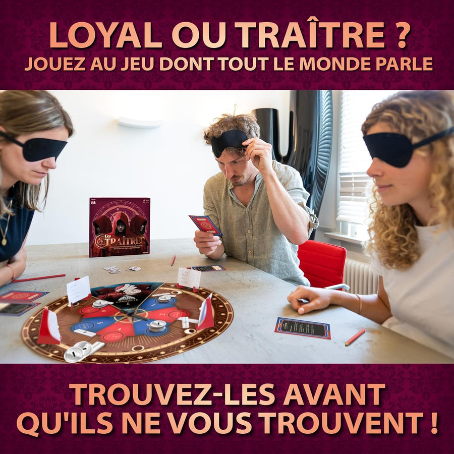 Les Traîtres Jeu de Société, Jeu de Déduction Sociale et Stratégie Inspiré de l'émission TV, Jeu de Bluff et Trahison avec Missions et Rôles Cachés, Soirée Jeux, 4 à 6 Joueurs, Dès 12 Ans