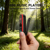 Lecteur MP3 64Go Bluetooth 5.3 avec Clip Musique Sport, écran TFT 1,5" | 28g ultra-léger sport, touches physiques, son HiFi : FM, enregistrement, lecture aléatoire ROUGE