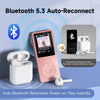 Lecteur MP3 32Go Bluetooth 5.3 - Baladeur Portable 37g avec Boutons Physiques, Haut-Parleur, Radio FM, Enregistreur Vocal, Extension 128 Go Max, Idéal pour Sport, Voyage, Enfants (Écouteurs Inclus)