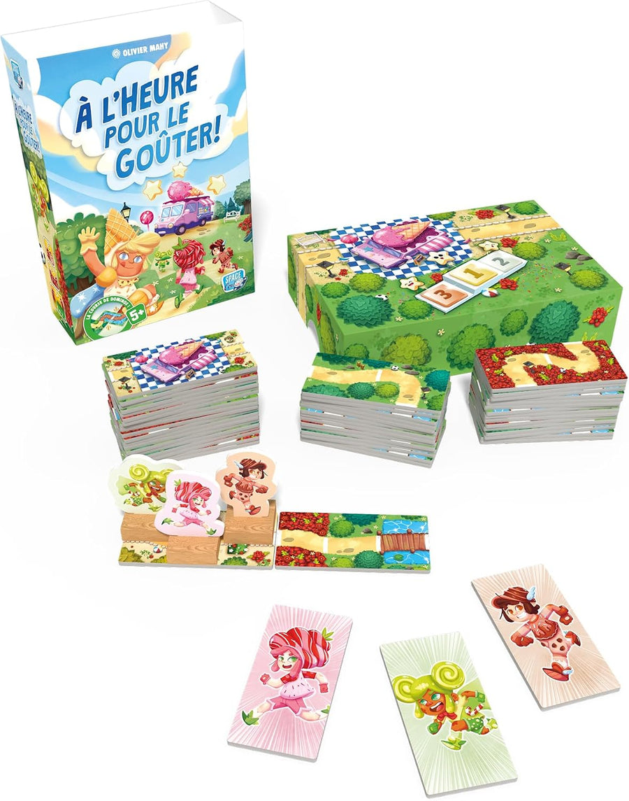 Asmodee - À l’Heure pour Le goûter - Space Cow - Jeu de Dominos Enfants Jeu Famille - dès 5 Ans - 2 à 4 Joueurs - 15 Min - Version Française