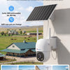 Caméra de Surveillance Suivi Auto 30m, 24/7 AOV Solaire 4G | 8W Panneau Solaire,13500mAh Batterie,Carte SIM incluse,Vision Nocturne ,Détection Humaine–tout sans WiFi,PTZ, IP66