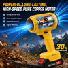Souffleur de Feuilles sans Fil 21V 50000 TR/Min Soufflage Aspiration 650W Soufflage et aspiration 2-en-1, 650 W et 50000 tr/min, avec batterie et chargeur