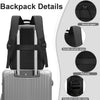 Sac à Dos pour Ordinateur Portable 16 Pouces, Port USB et Sangle pour Valise, Unisexe Étudiant Voyage, Sac Quotidien Enseignant Antivol en Noir