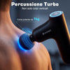 Pistolet de Massage Dos 50cm pour Auto-Massage&Massage Tissus Profonds pour Récupération,Design 3 Sections,Force 7kg Percussion Turbo,4 Têtes,Silencieux,Charge Type-C