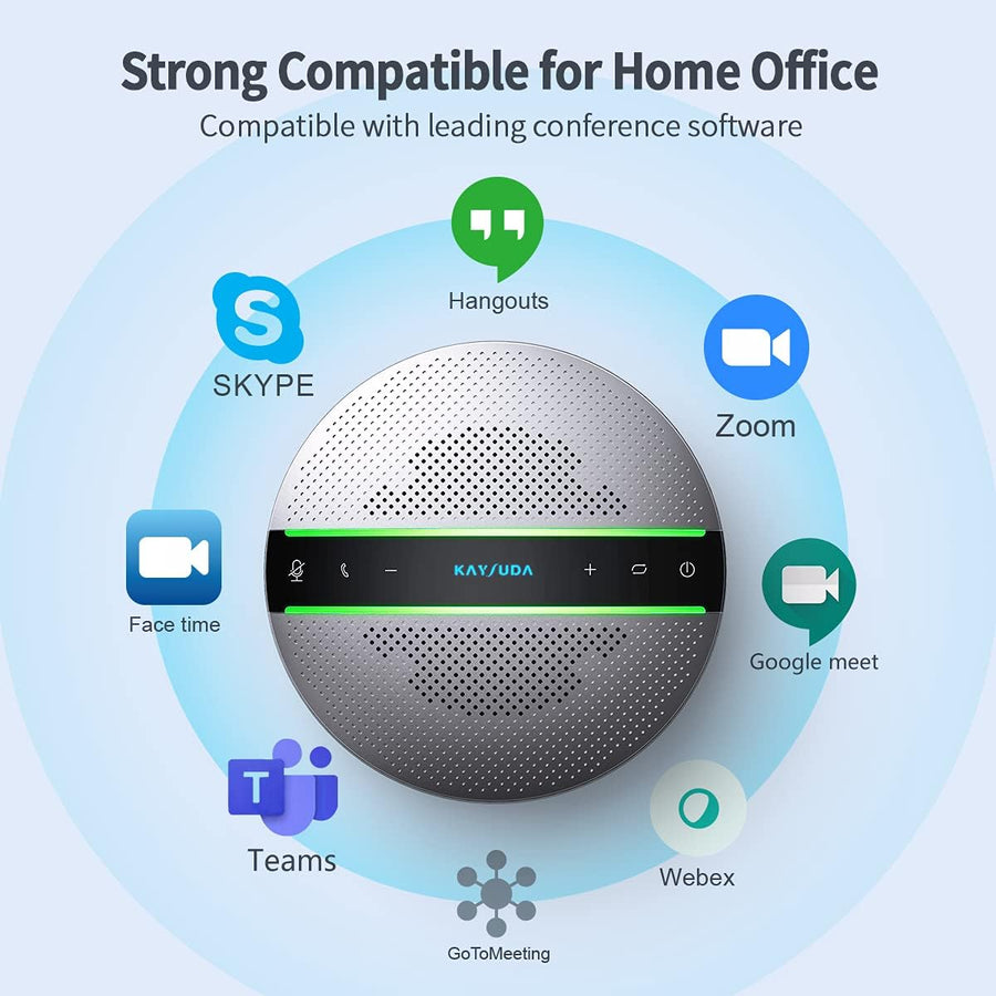 Bluetooth Conference Speakerphone SP300KIT 2pk Bundle, jusqu'à 16 participants, 18H d'appel, 360° Voice Pick-up 2x6 AI Echo & Noise Cancelling Microphones
