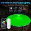 Projecteur Piscine LED 25W avec Filetage 2", 12V RGB Spot pour Piscines Hors-Sol Acier, Contrôle APP et Dimmable, Étanche IP68 Eclairage Lampe Remplie Résine pour Piscines avec Câble 9,5 m