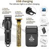 Tondeuse à cheveux sans fil pour homme, tondeuse à barbe, rasoir en aluminium rechargeable