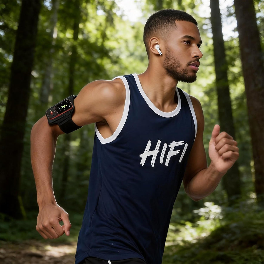 Lecteur MP3 64Go Bluetooth 5.3 avec Clip Musique Sport, écran TFT 1,5" | 28g ultra-léger sport, touches physiques, son HiFi : FM, enregistrement, lecture aléatoire ROUGE