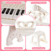 Jouet Piano Enfant, Piano Numérique 37 Touches pour Enfants avec Tabouret & Microphone, Piano Electronique Portable avec Microphone