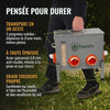 Mangeoire Poules Anti-Nuisible Grande Capacité 18 kg / 30 L – Distributeur de Graines Automatique Acier Galvanisé, 6 Ports & Fenêtre de Niveau – Mangeoire Poule Extérieur Poulailler