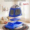 Matelas gonflable pour enfants, motif tente de voiture de course, à partir de 3 ans, BLEU