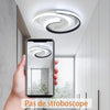 Plafonnier LED Moderne 3000K/4000K/6000K - Lampe Cercle 2 Anneaux 33W pour Salon, Chambre, Bureau, Cuisine, Couloir, Longueur 40cm, Noir+Blanc