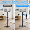 Support universel pour vidéoprojecteur, hauteur réglable sans outil 85-110 cm, gestion des câbles intégrée, métal robuste avec base renforcée, support de projecteur avec sangle de projecteur