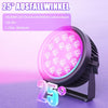Projecteur LED DMX, 18x10W RGBW Silencieux Lumiere de Scene avec Anneau RGB, Jeux de Lumiere Eclairage avec Son Activé et Stroboscope, Lampe Disco pour Soiree