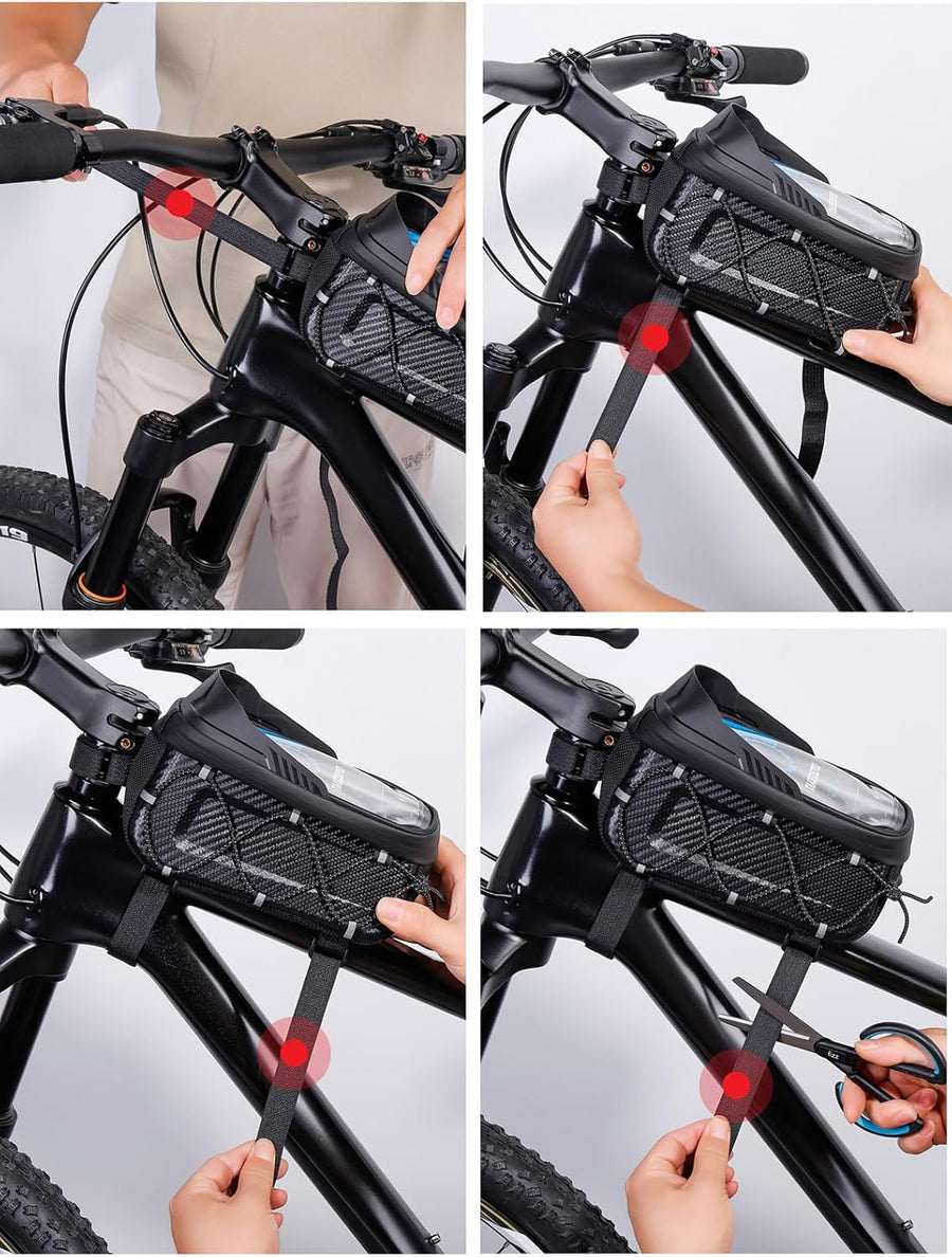 Sacoche de cadre de vélo pour cadre de vélo - Environ 1 l - 23 x 11 x 13,6 cm