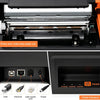 Imprimante de reçus 80 mm - Imprimante d'étiquettes d'expédition - USB & Bluetooth & LAN - 220 mm/s - Avec 5 rouleaux de papier - Pour restauration et vente au détail, prise en charge ESC/POS