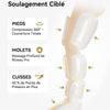 Masseur de jambes pour pieds, mollets, cuisses et chaleur 3 modes et 3 intensités pour soulager les tensions au quotidien et détendre les muscles des jambes