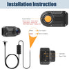 Mini Dashcam pour Moto, 1080P Caméra IP66 Avant étanche sans écran, Grand Angle 110°, Vision Nocturne, Application WiFi, Enregistrement en Boucle