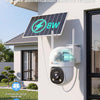 Caméra de Surveillance Suivi Auto 30m, 24/7 AOV Solaire 4G | 8W Panneau Solaire,13500mAh Batterie,Carte SIM incluse,Vision Nocturne ,Détection Humaine–tout sans WiFi,PTZ, IP66