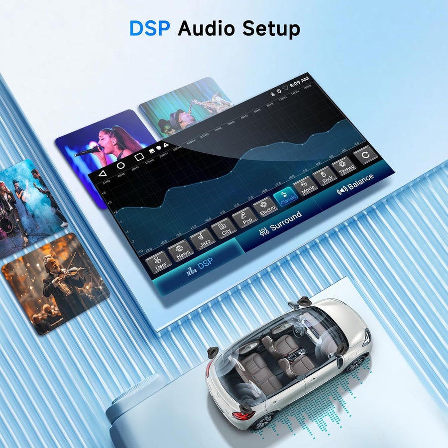 Autoradio pour Mercedes-Benz Classe A W169/Classe W245 B200/Viano Vito W639/Sprinter W906, Android 13.0 2GB+64GB Ecran Tactile 7" CarPlay&Android Auto Contrôle au Volant