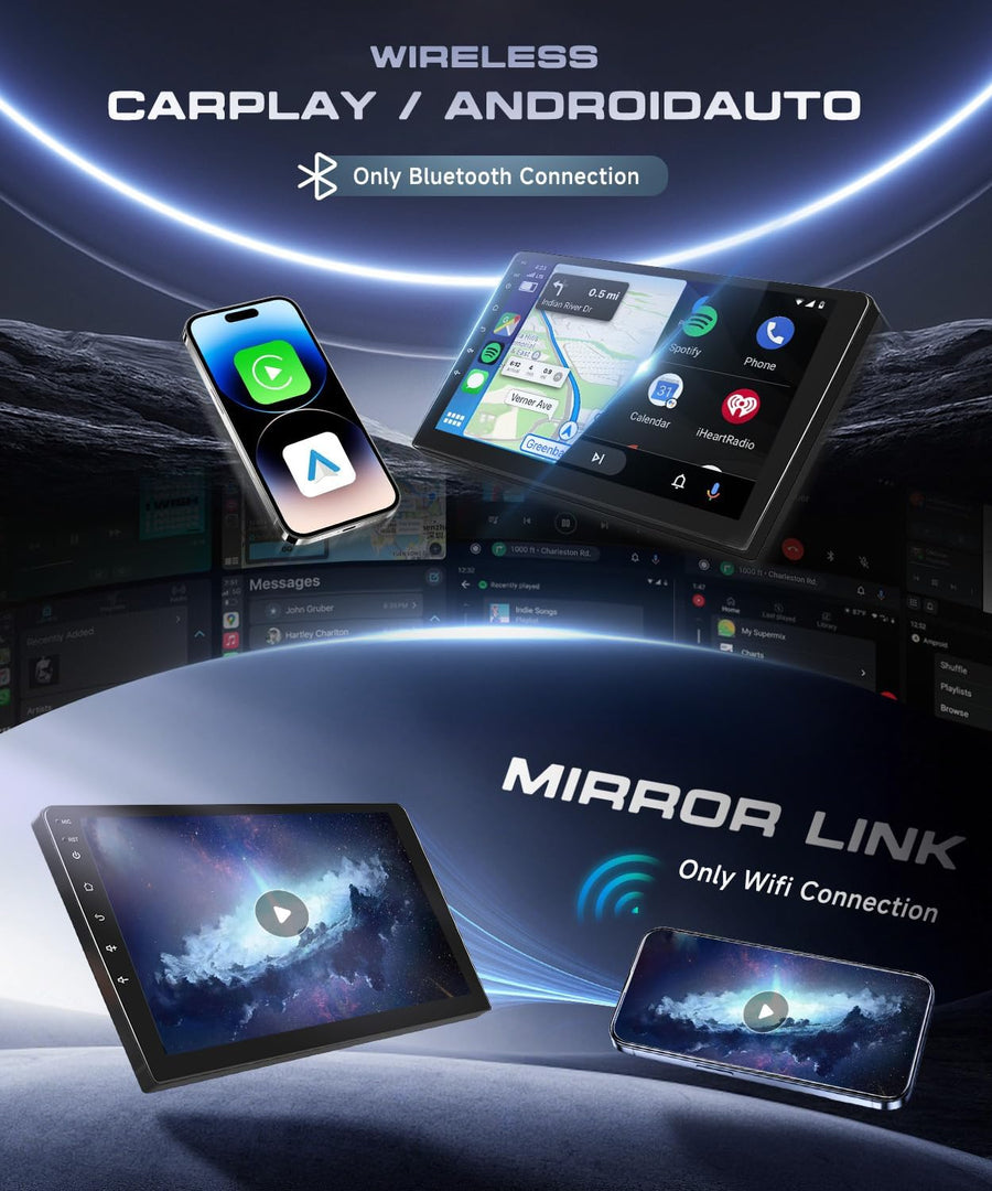 Autoradio 2G+64G Android 15 pour Toyota Yaris/Vizi 2005-2011, 9'' IPS HD 1280*720P Écran Tactile Stereo Auto avec 5G WiFi Carplay Android Auto sans Fil Bluetooth 5.0 EQ FM RDS Radio USB Caméra