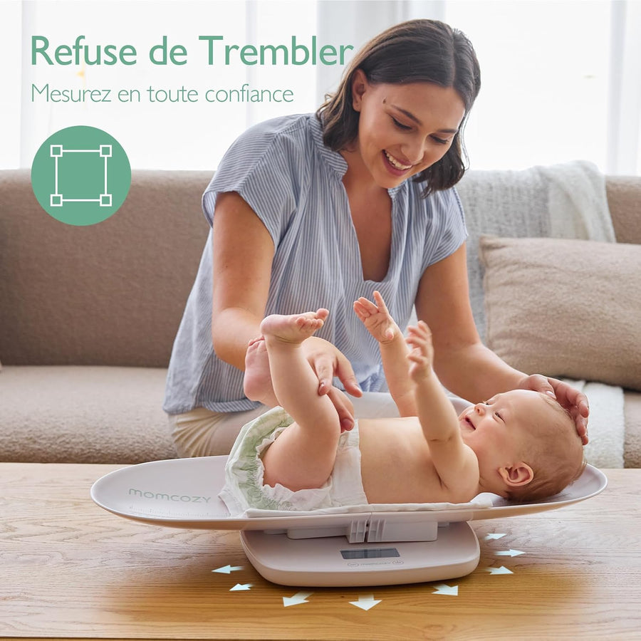 Pèse-Bébé, Nouveau-né, Plateau Incurvé Amovible, Poids, Taille, Balance Personnelle, Quantité Boire, Mesure, Précision <50g, 150kg, Unités, Mémoire Auto