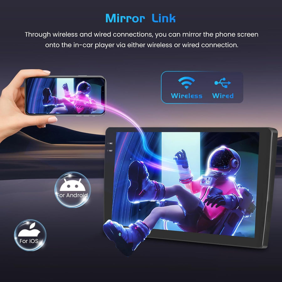 Autoradio 4+128G Android 15 pour Peugeot 307 307CC 307SW 2002-2013, 9'' In-Cell Bildschirm avec sans Fil Carplay et Android Auto Lien Miroir Radio FM/RDS GPS WiFi Bluetooth SWC Caméra de Recul