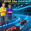 Voiture Radiocommandée Enfant – Voiture RC Rechargeable 4x4 Drift, Échelle 1:18 Design F1 Motif Araignée, Rotation 360°, avec Effet de Vapeur, Sons et Lumières LED, Télécommande 2.4GHz